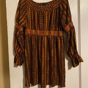 Target Brown and Orange Patterned Dress